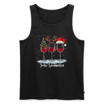 Funny Christmas Outfit Women Merry Christmas - Men's Premium Organic Tank Top - black - Front - Michal (187cm)
