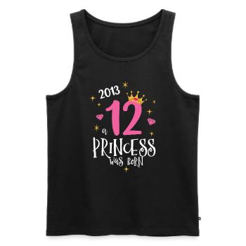 12. Geburtstag A Princess Born 2013 - Männer Premium Bio Tank Top - Schwarz - Vorne - Michal (187cm)