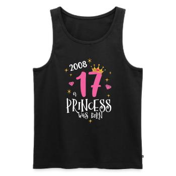 17. Geburtstag A Princess Born 2008 - Männer Premium Bio Tank Top - Schwarz - Vorne - Michal (187cm)