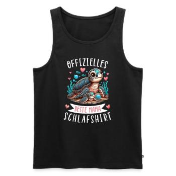 Officiel Meilleure chemise de sommeil pour maman tortue - Débardeur bio Premium Homme - noir - Devant - Michal (187cm)