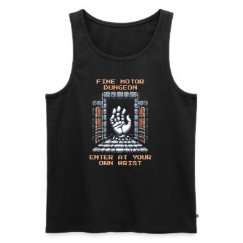 Occupational Therapy Fine Motor Skills Hand Training Retro Pixel - Men's Premium Organic Tank Top - black - Front - AI Model Male 178 light (178cm)