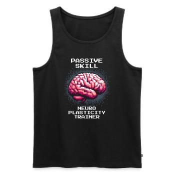 Occupational Therapy Neuroplasticity Trainer Retro Pixel - Men's Premium Organic Tank Top - black - Front - AI Model Male 178 light (178cm)