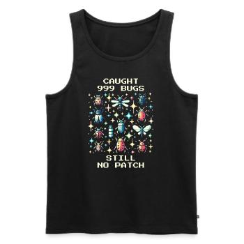Bug Humour Rétro Pixel Art Gaming Nerd Insectes - Débardeur bio Premium Homme - noir - Devant - AI Model Male 178 light (178cm)