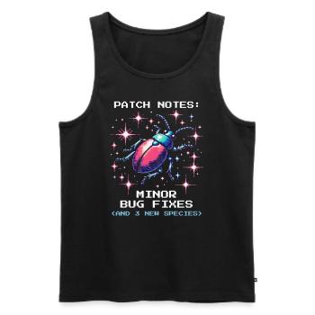 Mise à jour Espèces Entomologie Entomologie Pixel Gaming Nerd - Débardeur bio Premium Homme - noir - Devant - AI Model Male 178 light (178cm)