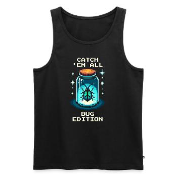 Insekten Sammeln Jagd Retro Pixel Art Gaming - Männer Premium Bio Tank Top - Schwarz - Vorne - AI Model Male 178 light (178cm)
