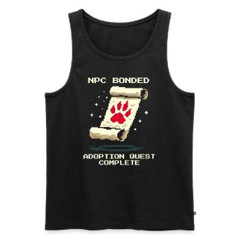 NPC bonded | Adoption quest fulfills animal shelter - Men's Premium Organic Tank Top - black - Front - AI Model Male 178 light (178cm)