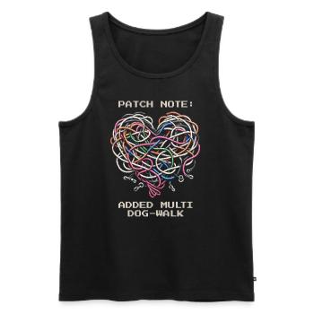 Multi-Dog Dog Walk Update | Animal shelter volunteering everyday life - Men's Premium Organic Tank Top - black - Front - AI Model Male 178 light (178cm)