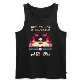 Tier ≠ Sidekick | Final bosses in the everyday life of the animal shelter - Men's Premium Organic Tank Top - black - Front - AI Model Male 178 light (178cm)