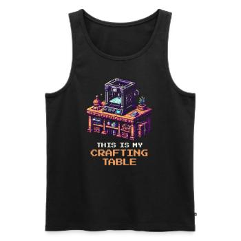 3D-Druck Crafting Table | Druckbett Setup - Männer Premium Bio Tank Top - Schwarz - Vorne - AI Model Male 178 light (178cm)