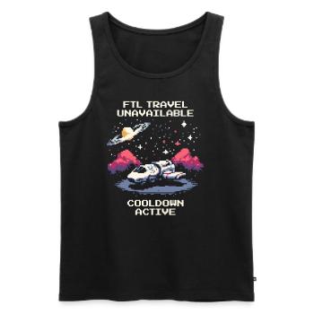 FTL Travel | Faster-than-light speed astronomy - Men's Premium Organic Tank Top - black - Front - Michal (187cm)