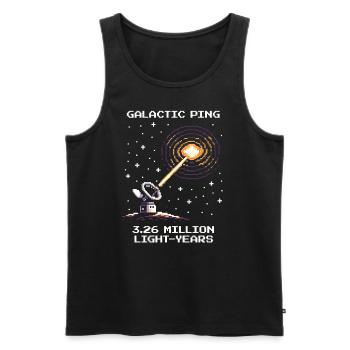 Galaktische Distanz | Lichtjahre Astronomie Sterne - Männer Premium Bio Tank Top - Schwarz - Vorne - AI Model Male 178 light (178cm)