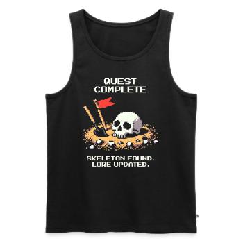 Skeleton found | Archaeology History - Men's Premium Organic Tank Top - black - Front - AI Model Male 178 light (178cm)
