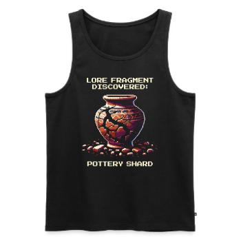 Ceramic Shard | Archaeology History Artifact - Men's Premium Organic Tank Top - black - Front - AI Model Male 178 light (178cm)