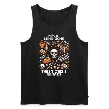 Disappeared Cultures | Archaeology Artifacts - Men's Premium Organic Tank Top - black - Front - AI Model Male 178 light (178cm)
