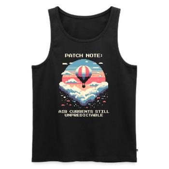 Luftströmung chaotisch | Ballonfahrt Thermik - Männer Premium Bio Tank Top - Schwarz - Vorne - AI Model Male 178 light (178cm)