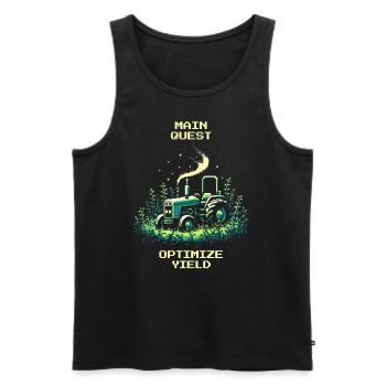 Yield Maximization | Precision Farming active - Men's Premium Organic Tank Top - black - Front - AI Model Male 178 light (178cm)