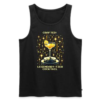 Legendary Cocktail | Handcrafted at the Bar - Men's Premium Organic Tank Top - black - Front - Michal (187cm)
