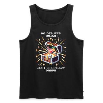 Legendary Drinks | No debuffs, only crits - Men's Premium Organic Tank Top - black - Front - AI Model Male 178 light (178cm)