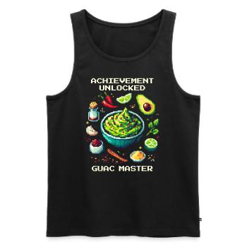 Guac Master Unlocked | Avocado Skill Achievement - Männer Premium Bio Tank Top - Schwarz - Vorne - AI Model Male 178 light (178cm)