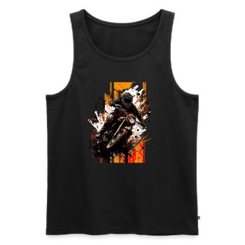 Dirtbike queen: montrez votre force sur le vélo! - Débardeur bio Premium Homme - noir - Devant - Michal (187cm)