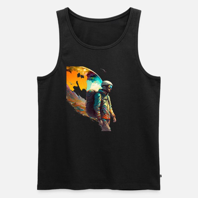 Held der Lüfte, Paraglider - Männer Premium Bio Tank Top - Schwarz
