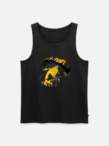 Flying high, paragliders in action - Men's Premium Organic Tank Top - black