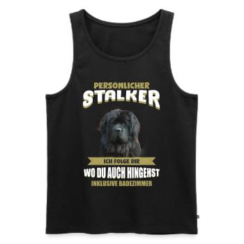 Neufundländer Tshirt - Neufundländer Hund Shirt - Männer Premium Bio Tank Top - Schwarz - Vorne - Michal (187cm)