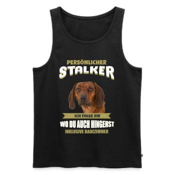 Bayerischer Gebirgsschweißhund - Männer Premium Bio Tank Top - Schwarz - Vorne - AI Model Male 178 light (178cm)