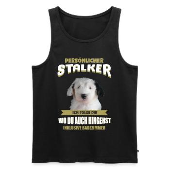 Bobtail - Old English Sheepdog - Männer Premium Bio Tank Top - Schwarz - Vorne - Michal (187cm)