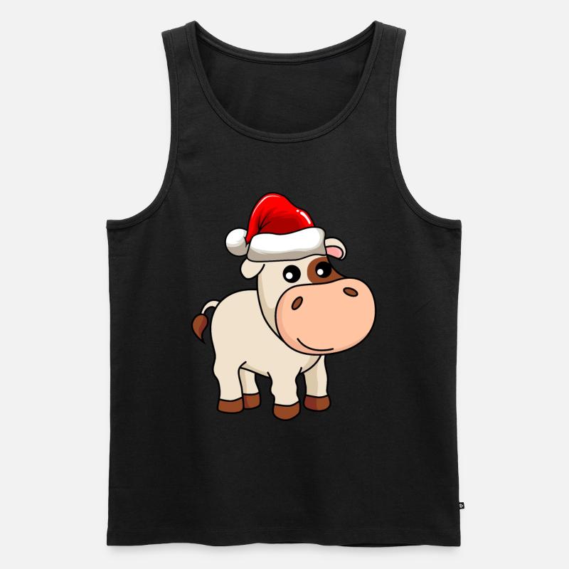 Kuh Comic Weihnachten - Männer Premium Bio Tank Top - undefined