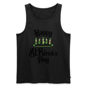 St.Patrick´s Day musizierende Folk Band - Männer Premium Bio Tank Top - Schwarz - Vorne - Michal (187cm)