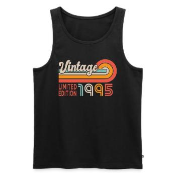 1995 birthday Born in 1995 - Men's Premium Organic Tank Top - black - Front - AI Model Male 178 light (178cm)