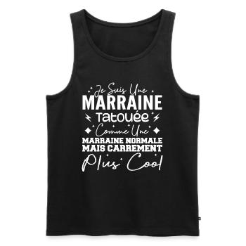 Godmother tattooed like a normal godmother - Men's Premium Organic Tank Top - black - Front - Michal (187cm)