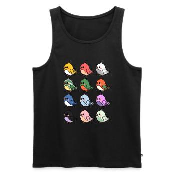 Papagei Kinder Vogel Haustier - Männer Premium Bio Tank Top - Schwarz - Vorne - AI Model Male 178 light (178cm)