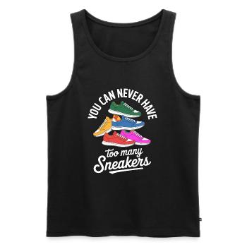 To Many Sneakers Sneaker Turnschuhe - Men's Premium Organic Tank Top - black - Front - AI Model Male 178 light (178cm)