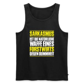 Forstwirt Forstwirtschaft Waldfacharbeiter Wald - Männer Premium Bio Tank Top - Schwarz - Vorne - Michal (187cm)