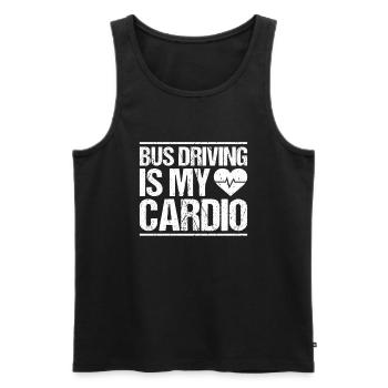Busfahrer Bus Driver Busman Schulbusfahrer - Männer Premium Bio Tank Top - Schwarz - Vorne - Michal (187cm)