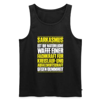 Fachkraft für Kreislauf- und Abfallwirtschaft - Männer Premium Bio Tank Top - Schwarz - Vorne - AI Model Male 178 light (178cm)