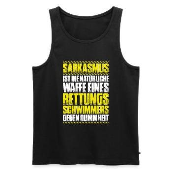 Rettungsschwimmer Wasserrettung Lifesaver - Männer Premium Bio Tank Top - Schwarz - Vorne - Michal (187cm)