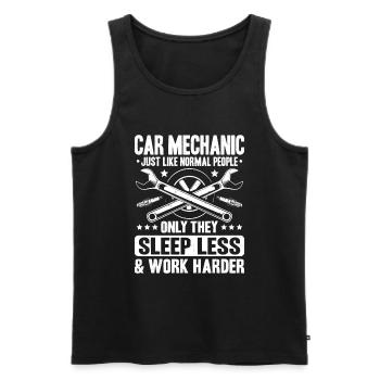 KFZ-Mechatroniker Car Mechanic Auto Mechanic - Männer Premium Bio Tank Top - Schwarz - Vorne - Michal (187cm)