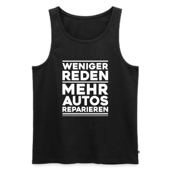 KFZ-Mechatroniker Car Mechanic Auto Mechanic - Männer Premium Bio Tank Top - Schwarz - Vorne - Michal (187cm)