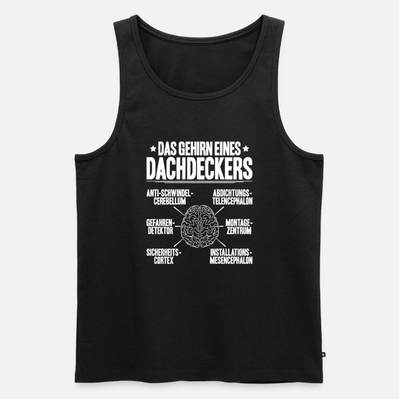 Dachdecker Dachdeckerei Dachdecken Roofer Roofing - Männer Premium Bio Tank Top - Schwarz