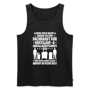 Fachkraft für Kreislauf- und Abfallwirtschaft - Männer Premium Bio Tank Top - Schwarz - Vorne - AI Model Male 178 light (178cm)