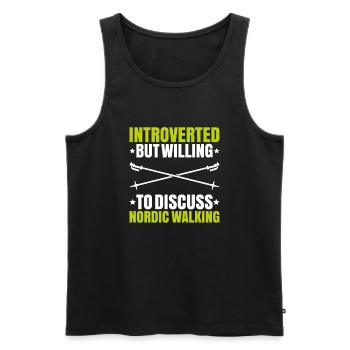 Nordic Walking Nordic Walker Nordic Walken - Men's Premium Organic Tank Top - black - Front - AI Model Male 178 light (178cm)