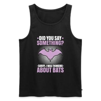 Fledermaus Fledermäuse Bat Bats Fledertier - Männer Premium Bio Tank Top - Schwarz - Vorne - AI Model Male 178 light (178cm)