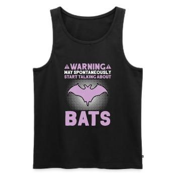 Fledermaus Fledermäuse Bat Bats Fledertier - Männer Premium Bio Tank Top - Schwarz - Vorne - AI Model Male 178 light (178cm)