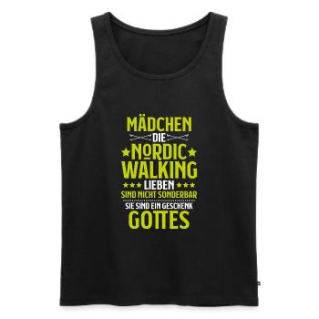 Nordic Walking Nordic Walker Nordic Walken - Männer Premium Bio Tank Top - Schwarz - Vorne - Michal (187cm)