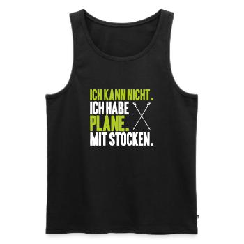 Nordic Walking Nordic Walker Nordic Walken - Männer Premium Bio Tank Top - Schwarz - Vorne - Michal (187cm)