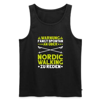 Nordic Walking Nordic Walker Nordic Walken - Männer Premium Bio Tank Top - Schwarz - Vorne - Michal (187cm)