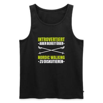 Nordic Walking Nordic Walker Nordic Walken - Männer Premium Bio Tank Top - Schwarz - Vorne - Michal (187cm)